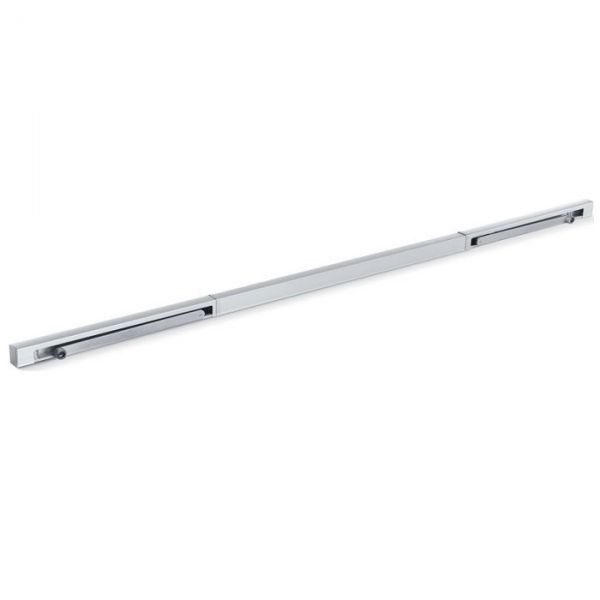 Dubultā sliede TS 5000 E-ISM BG ar koordinatoru un 24V Hold-Open fiksāciju, sudraba tonis