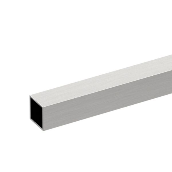 SM.010.Q.20 Square tube for fastening panels, 20x20 mm, length 3000 mm, stainless steel satin