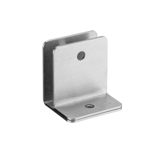 SM.014 L-shape holder for 13mm panels, 54x50 mm, stainless steel satin
