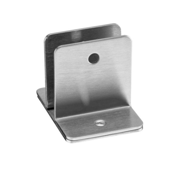 SM.024 T-shape holder for 13 mm panels, 68x50x55 mm, stainless steel satin