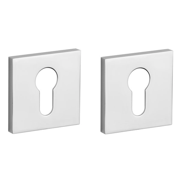 PZ kantainas rozetes 53x53mm, biezums 7mm, pulēti hromēts