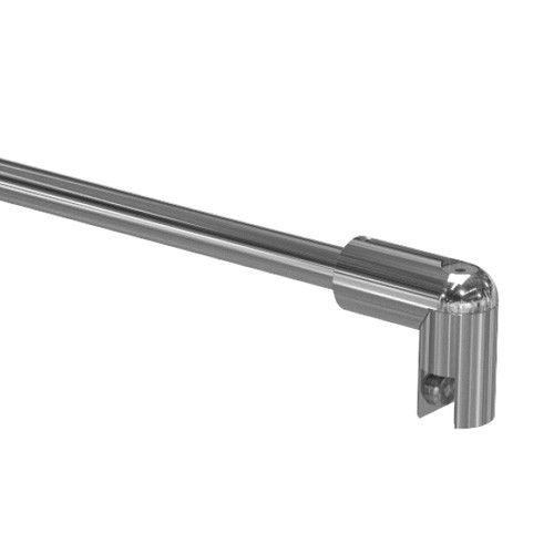 Stabilisation rod wall/glass 45°, 400 mm, bright chrome-plated