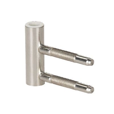 Middle hinge for glass doors with wooden frame, stainless steel