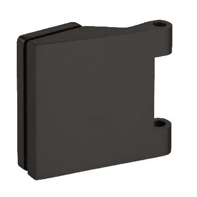 Eņģe stikla durvīm, 3-daļīga, melna matēta