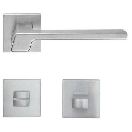 STREAM ZINCRAL handle set with roses 088 WC 234NT, chrome matt