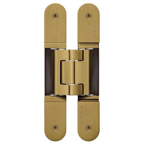 TECTUS TE 540 3D concealed hinge, antique brass hairline