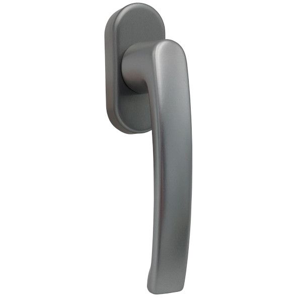Window handle GLOBE 35/10 SEC, F9 stainl.steel look