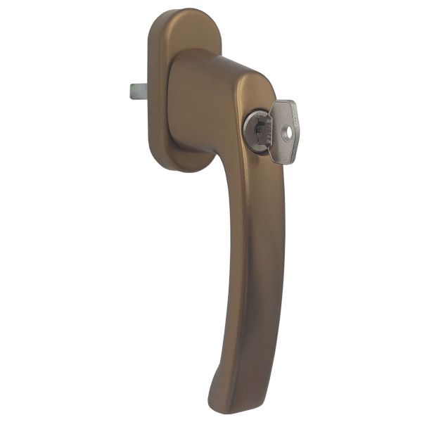 Lockable window handle GLOBE 35/10, F4 bronze