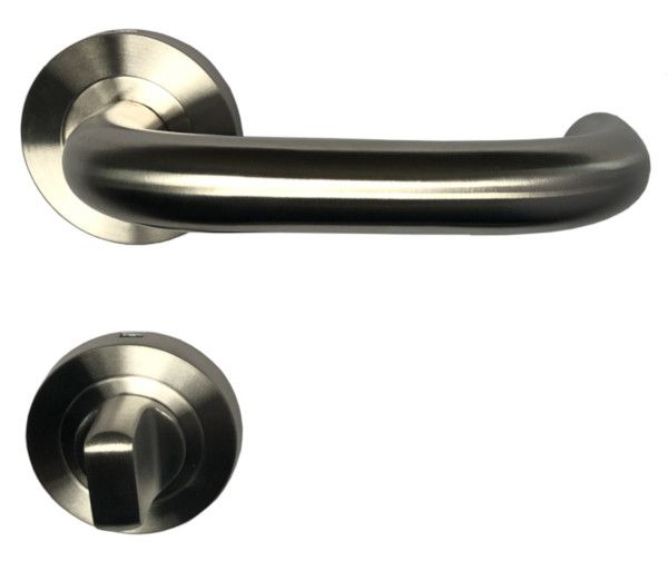 TUNIS II-R WC U-shape handle/rose set, grade 3, stainless steel, SÜDMETALL