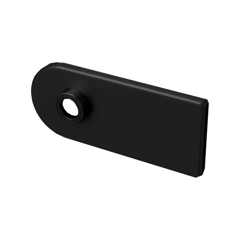 Noapaļotas formas nosegvāku komplekts slēdzenei D68XWTP00 BAC, anodēts melns (005)