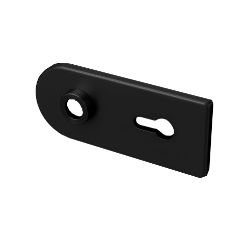 Noapaļotas formas nosegvāku komplekts slēdzenei D68XW00 PZ, satinēti melna (005)