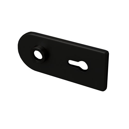 Noapaļotas formas nosegvāku komplekts slēdzenei D68XW00 PZ, matēti melna RAL9005 (062)