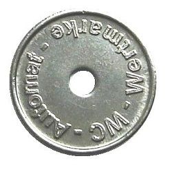 WC automātu žetons = atbilst monētai 0.20 EUR (100gab.)