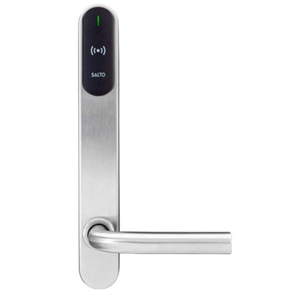 XS4 Smart backplates with handles for Scandinavian standard locks, stainless steel, IP55 outside