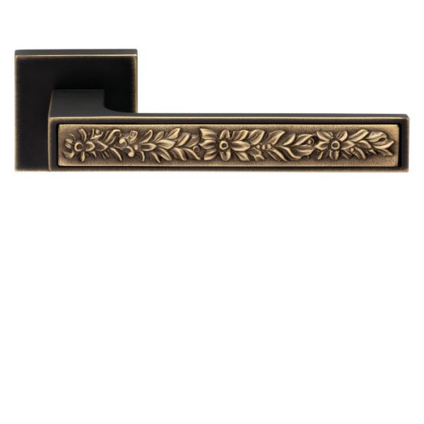 ZEN FUSION handle set with roses 019 BAC, matt bronze + patiné mat (NP)